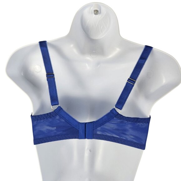 Fredericks Of Hollywood Sandie Lace Blue Underwire Bra 34D - Picture 6 of 6